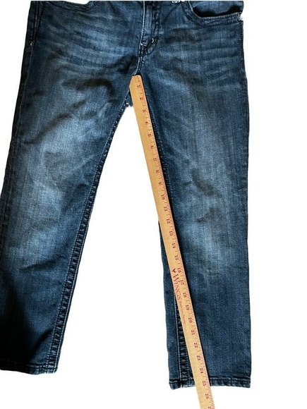 Miss Me Capri SZ 28 Embellished Bling Womens Cropped Blue Denim Jeans - Picture 4 of 12